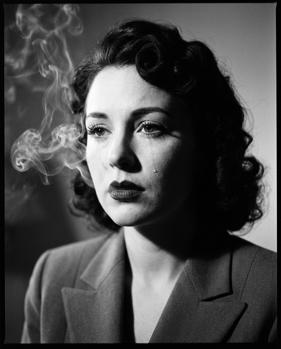 femme fatale closeup photo