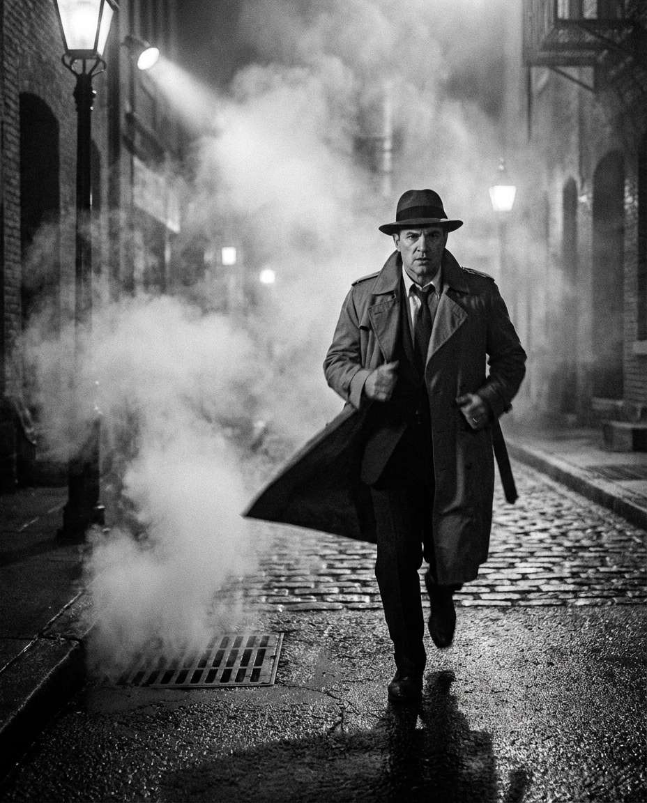 chase through smoke photo