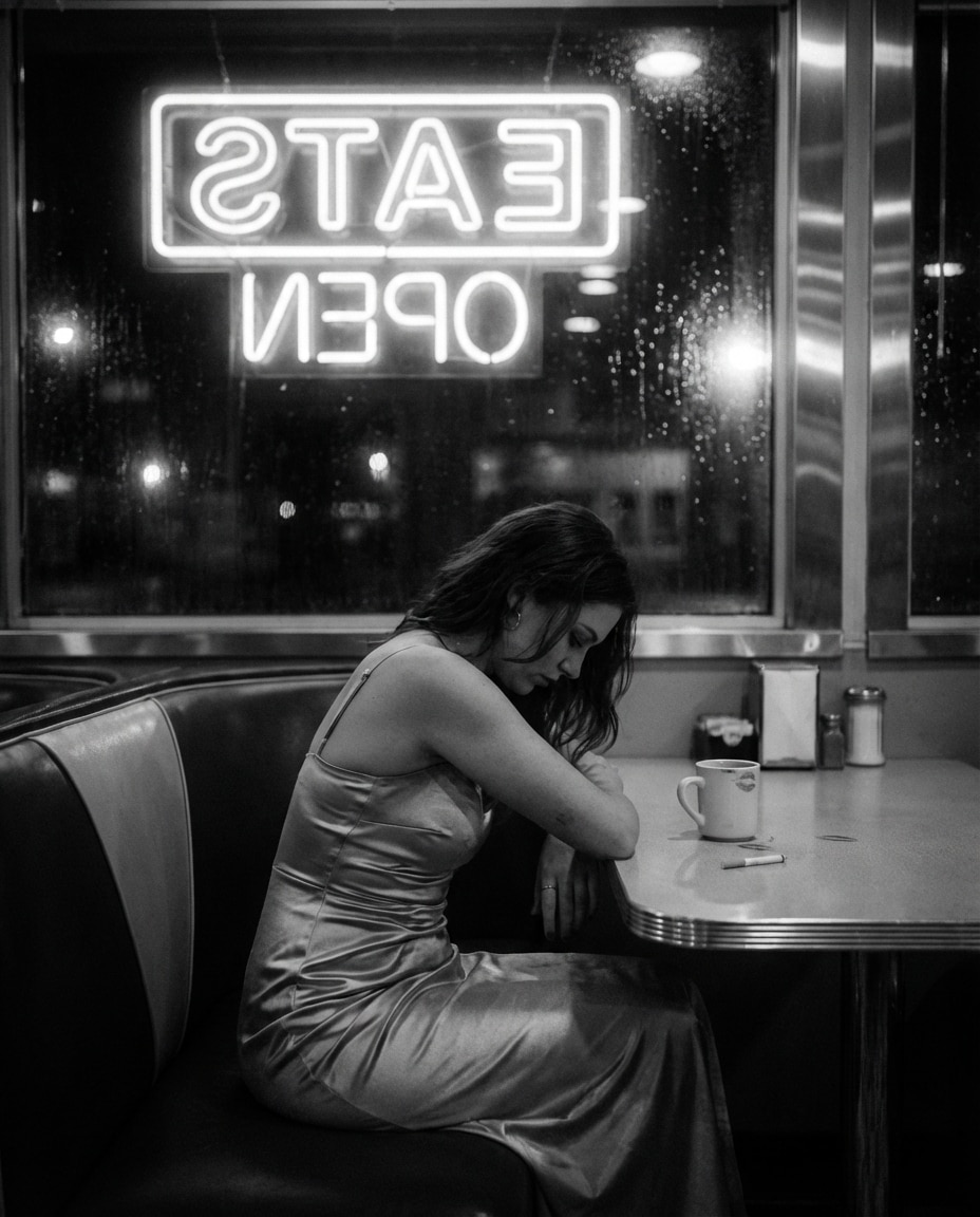 neon diner confession photo