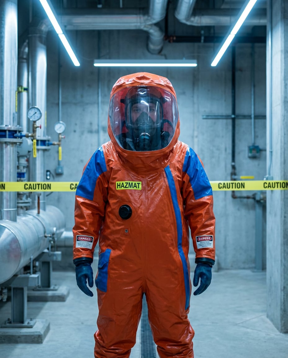 hazmat suit portrait photo