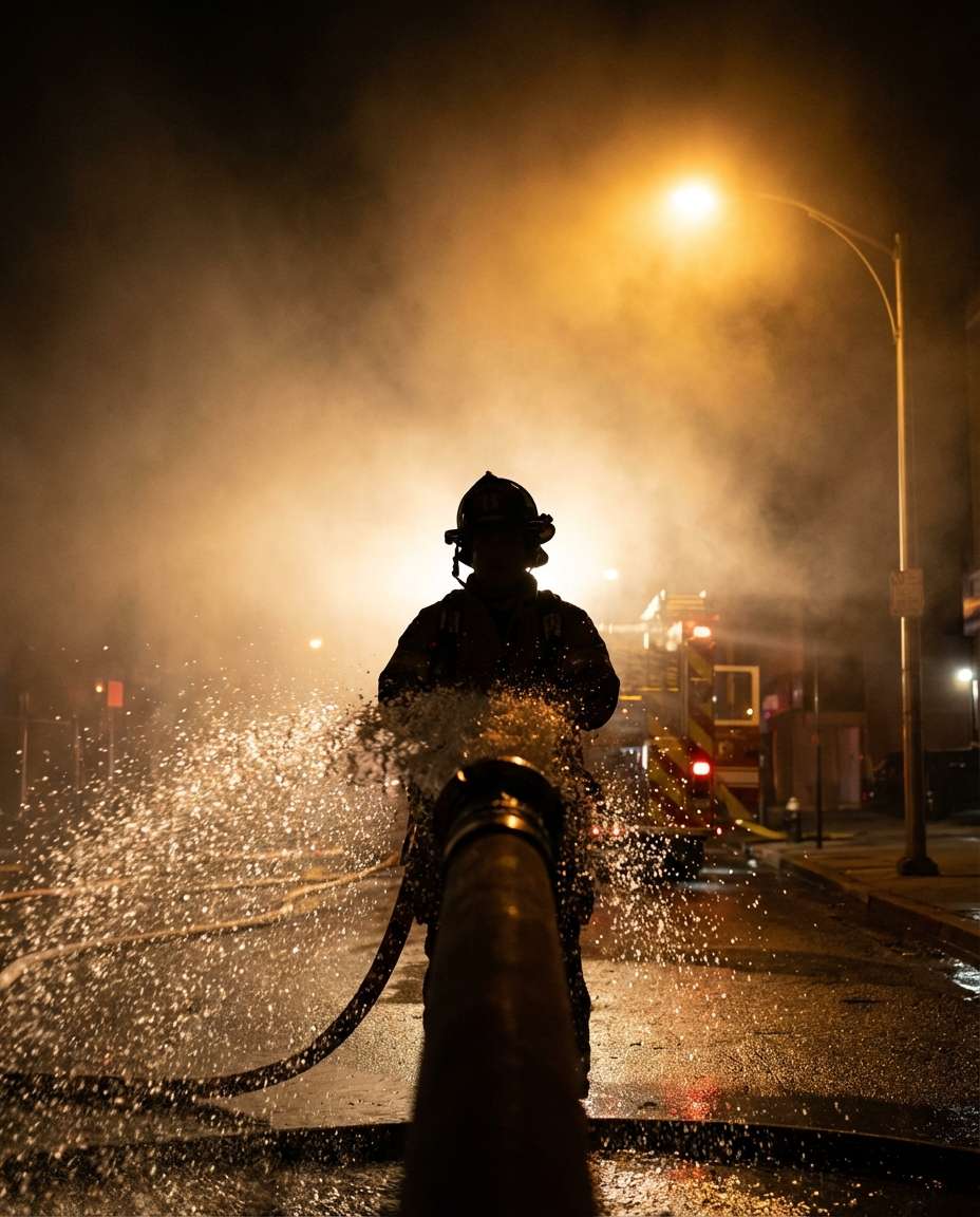 water curtain silhouette photo