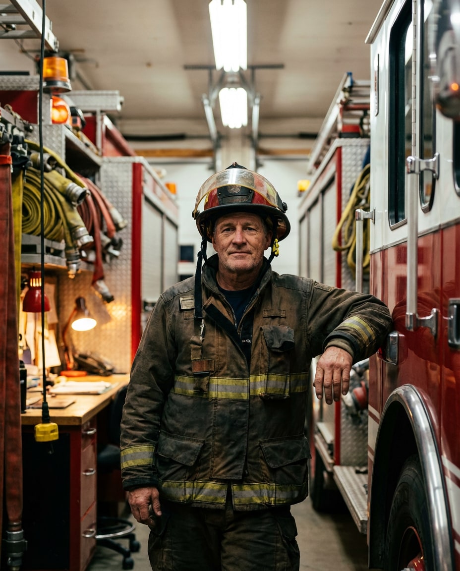 fire engine portrait photo