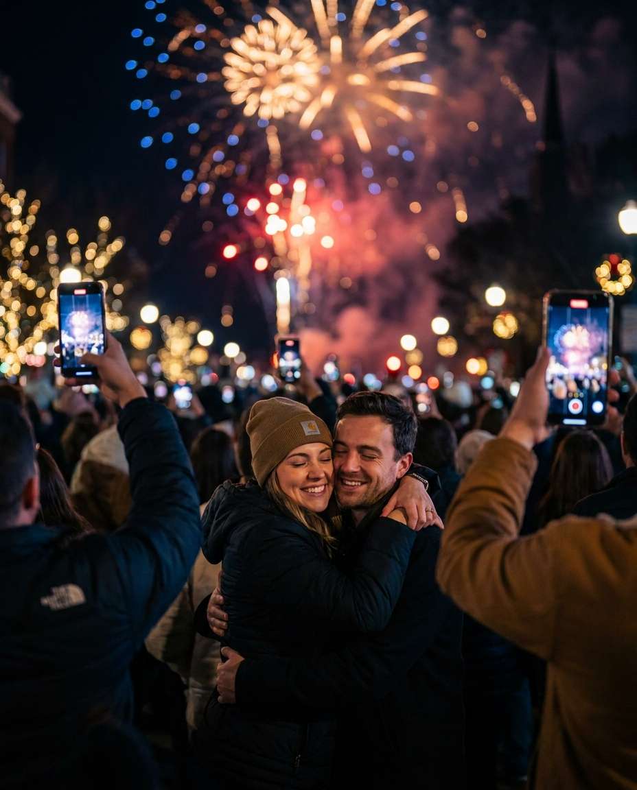 couple in the crowd photo