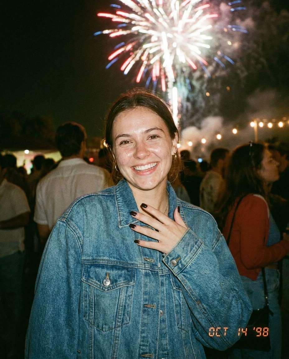 retro film flash photo