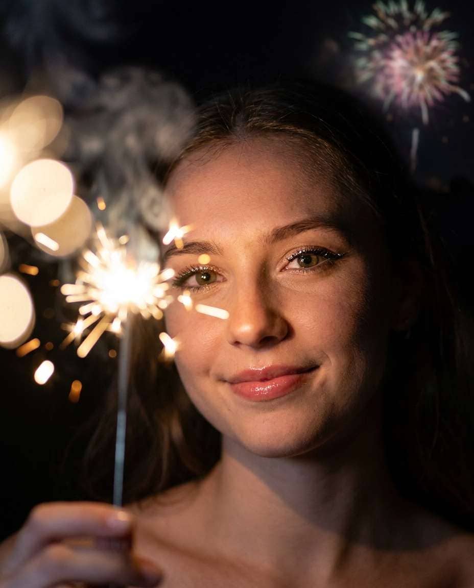 solo sparkler closeup photo