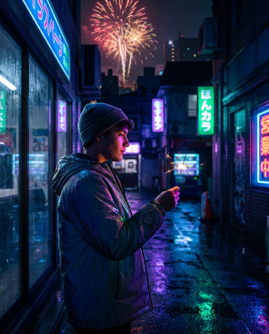 neon alley celebration photo