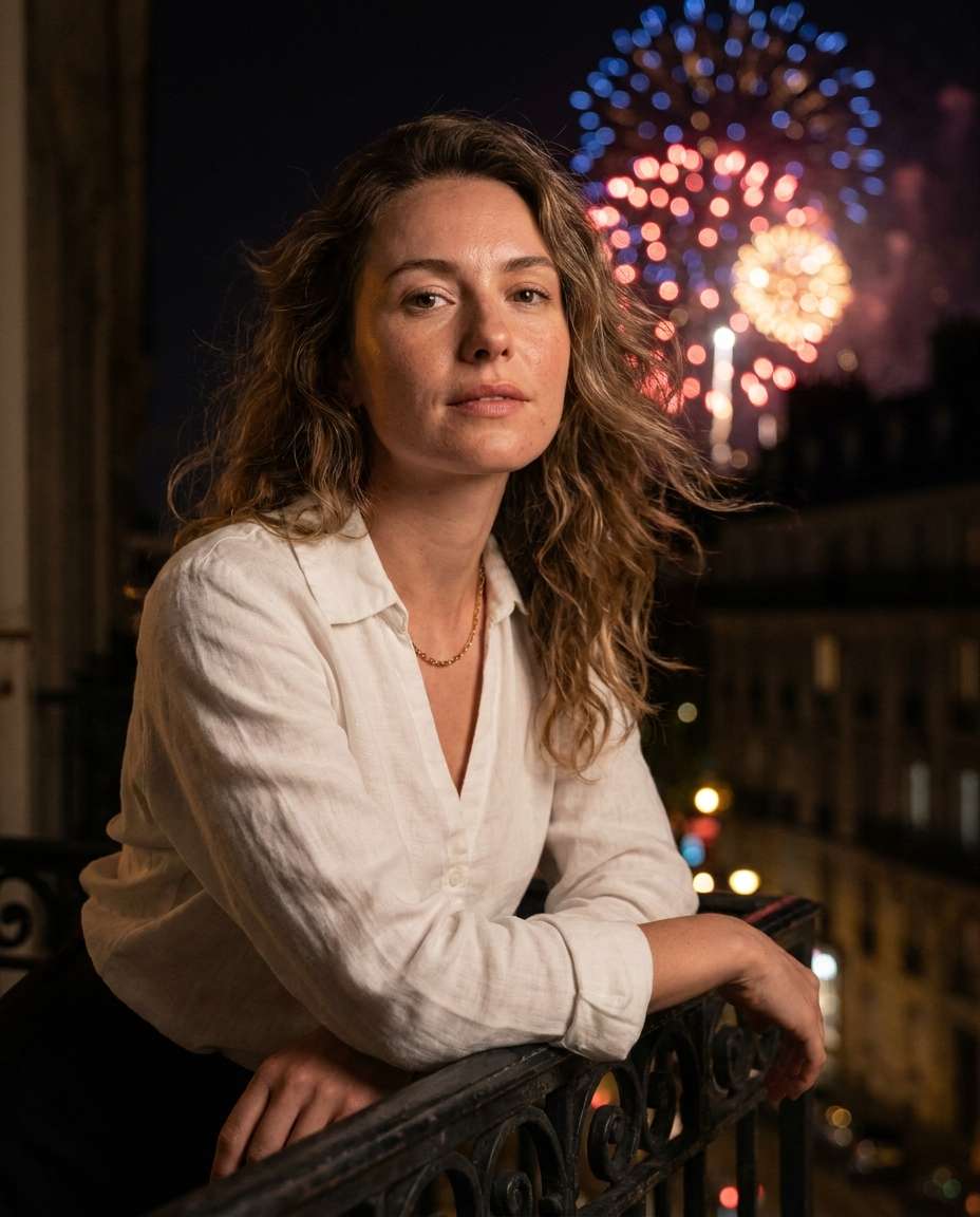 balcony portrait glow photo