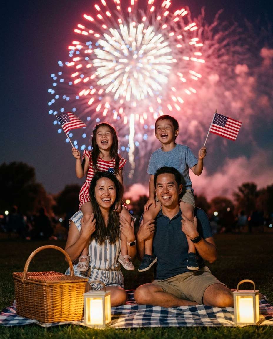 4th of july family photo