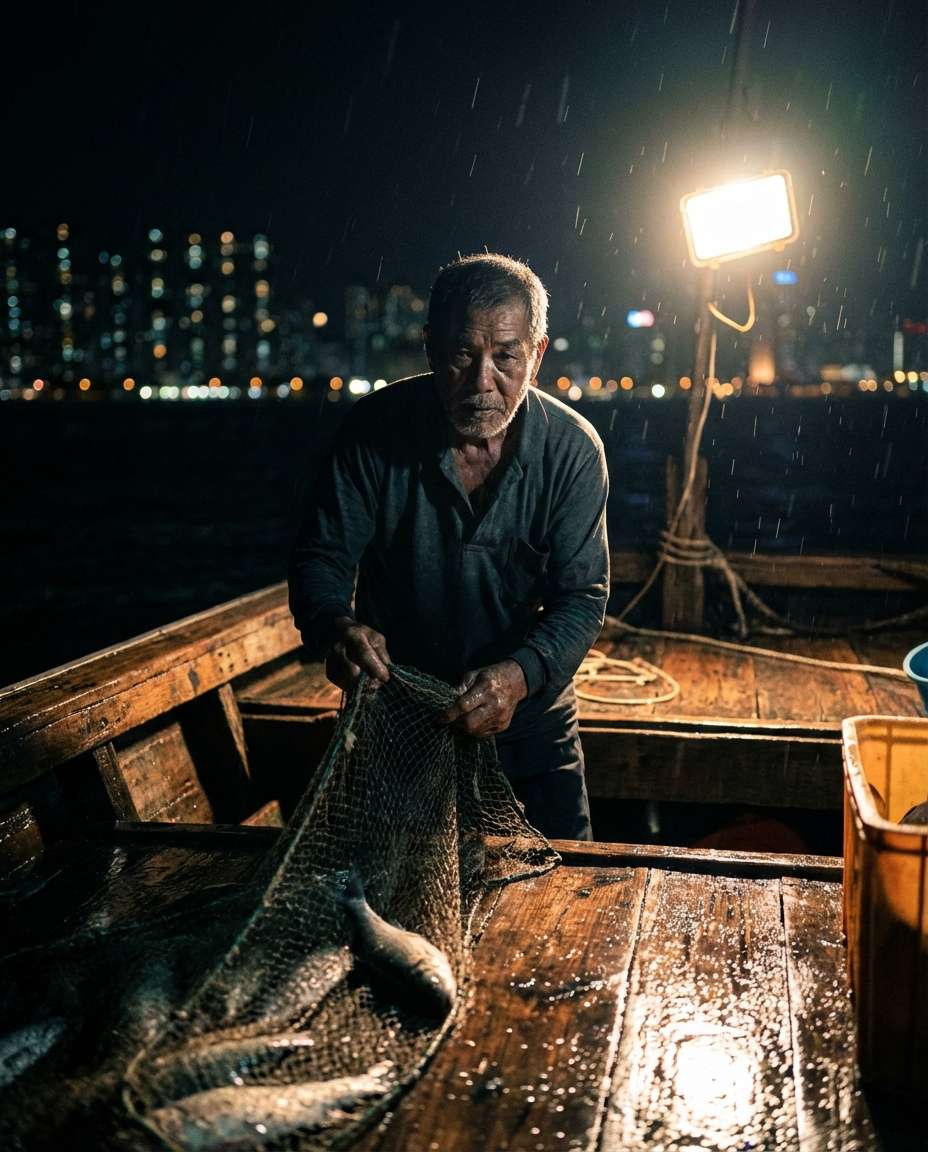 night catch spotlight photo