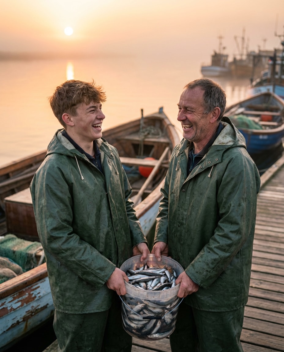 father and son crew photo