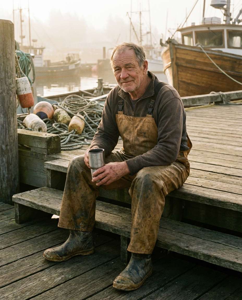 cozy dockside coffee photo