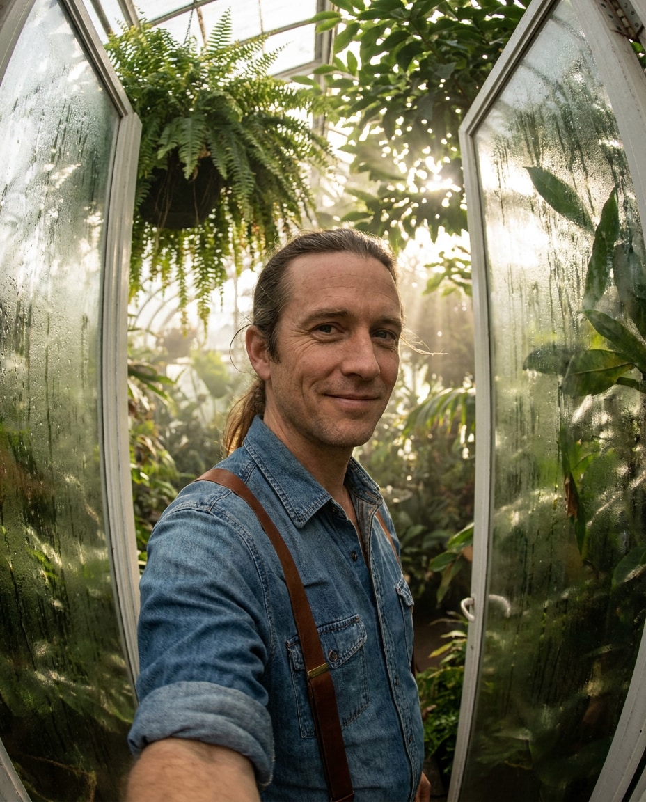 greenhouse portrait photo