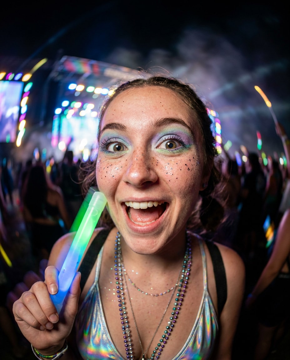 festival glitter look photo