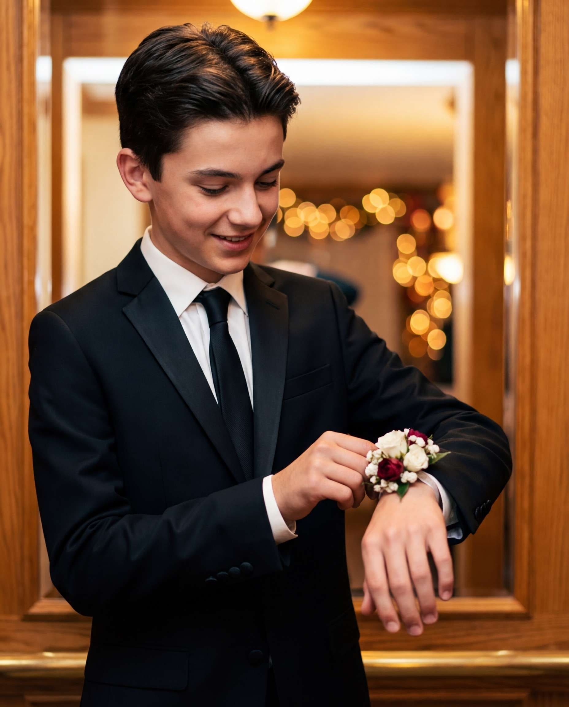 prom corsage detail photo