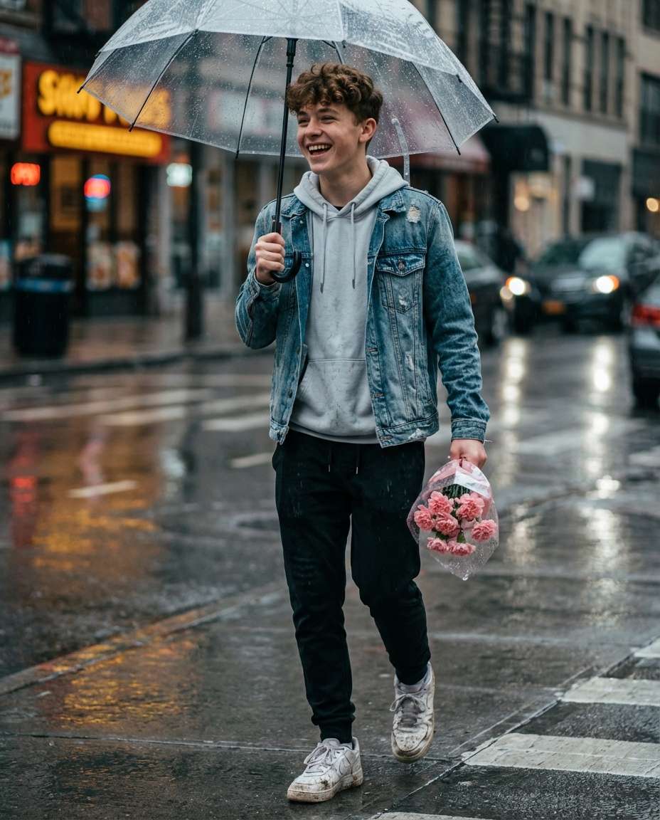 rainy day umbrella photo