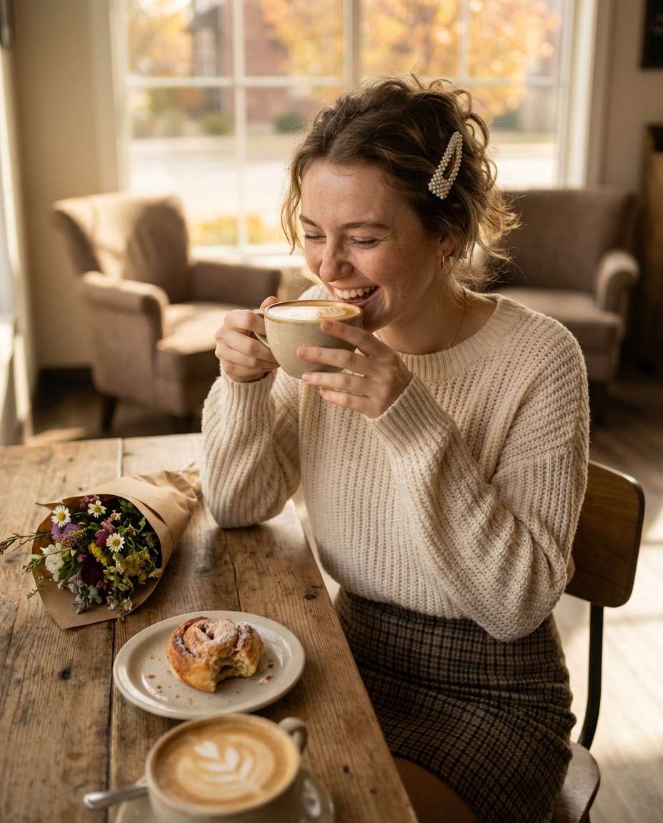 cafe bouquet date photo