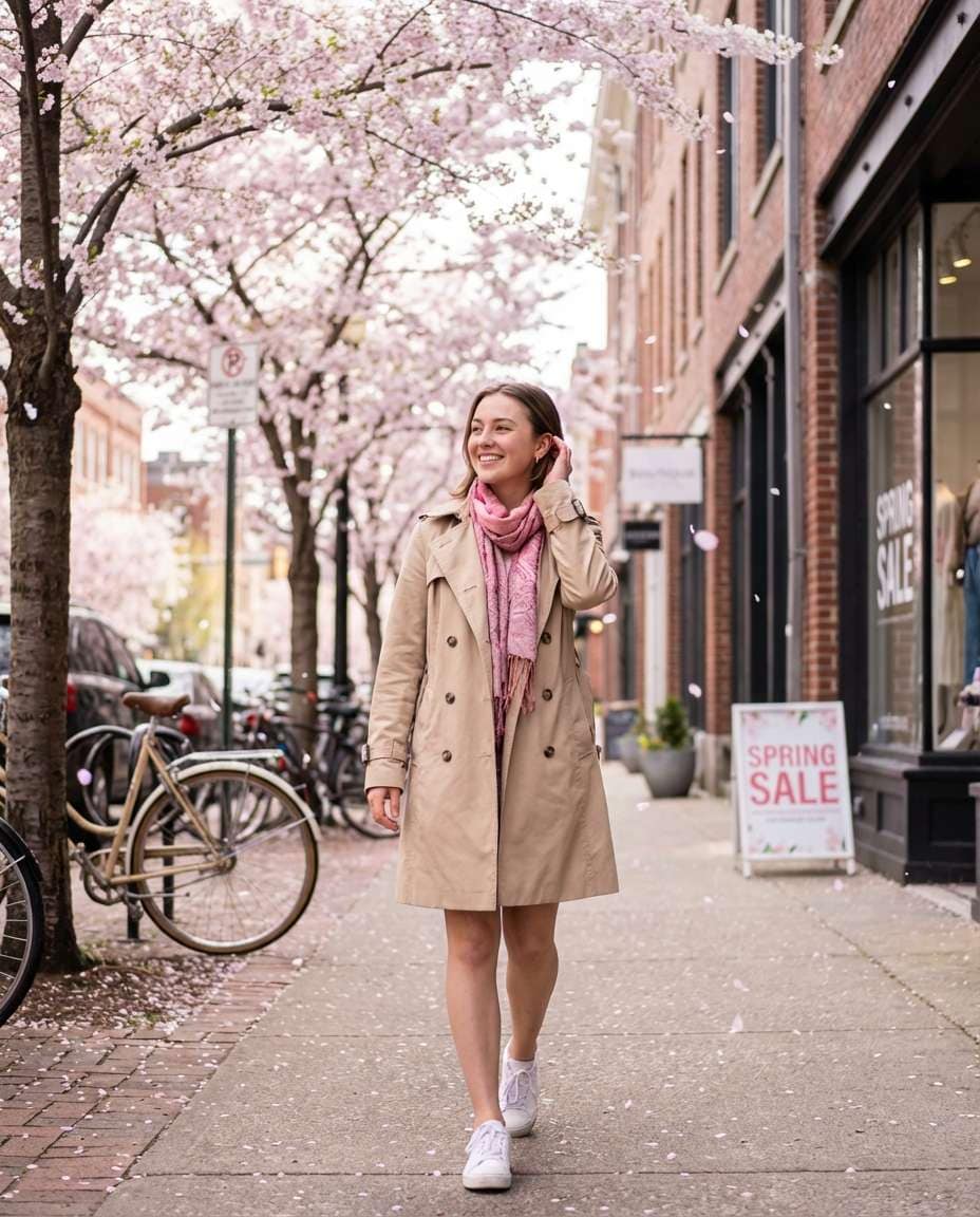 cherry blossom street photo