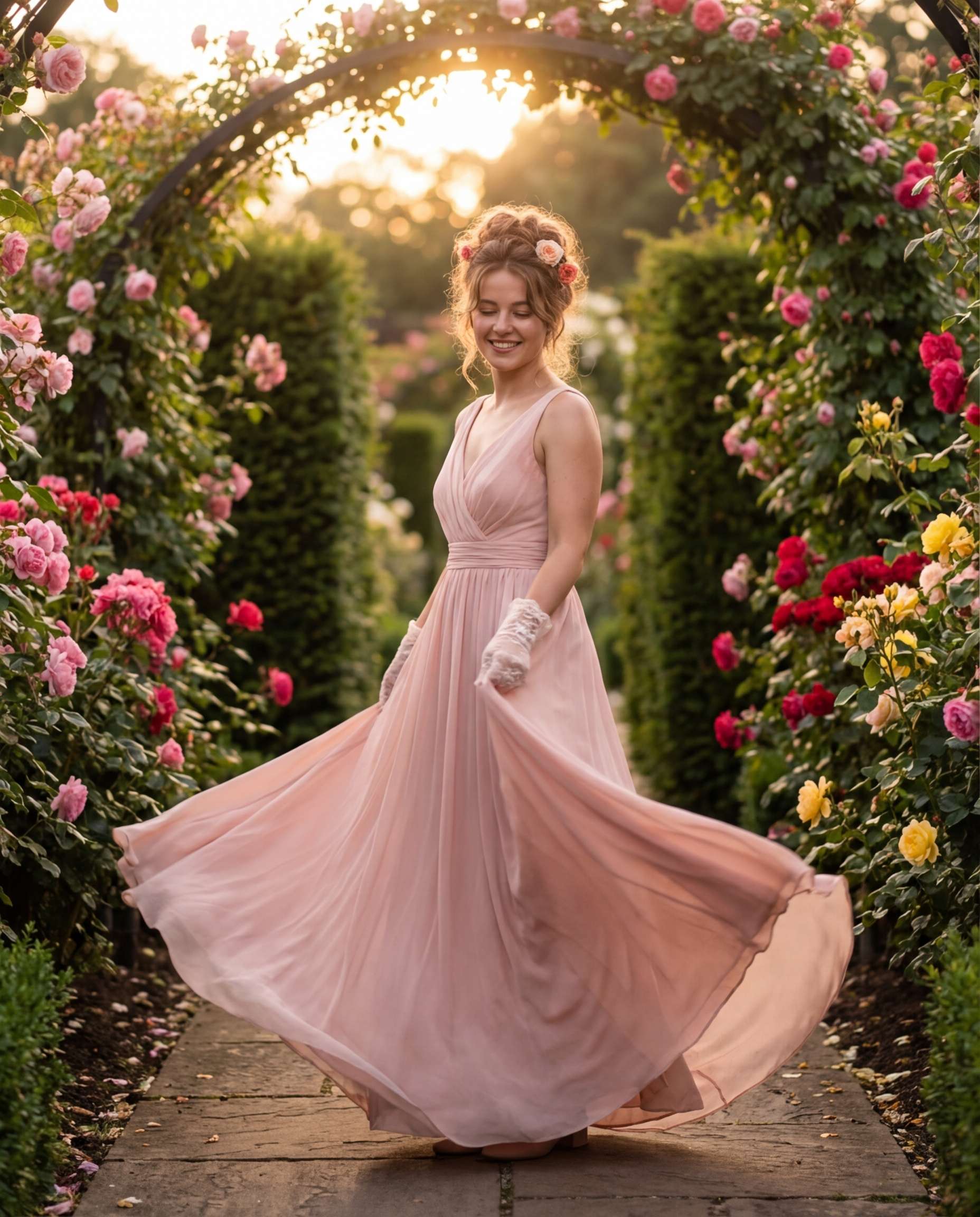 rose garden walk photo