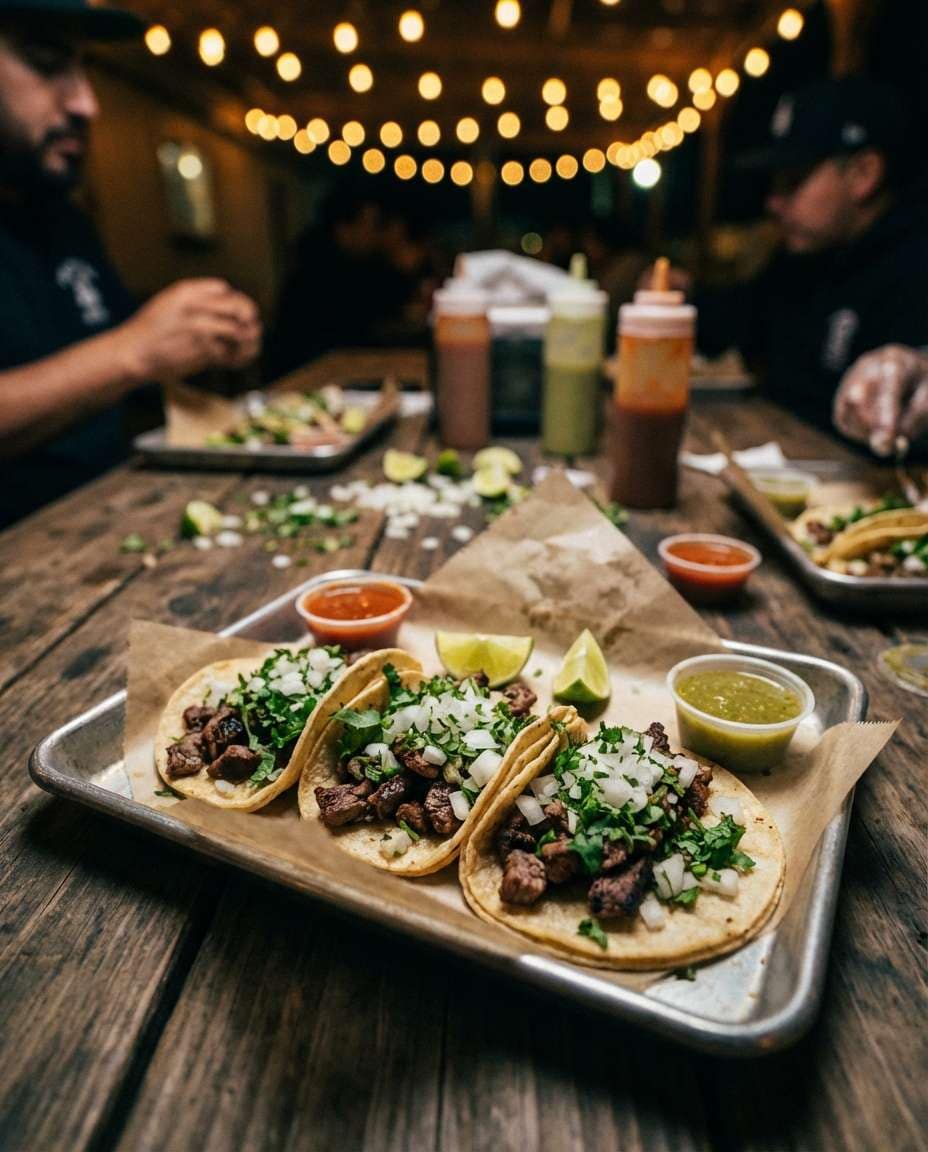 street tacos gritty photo