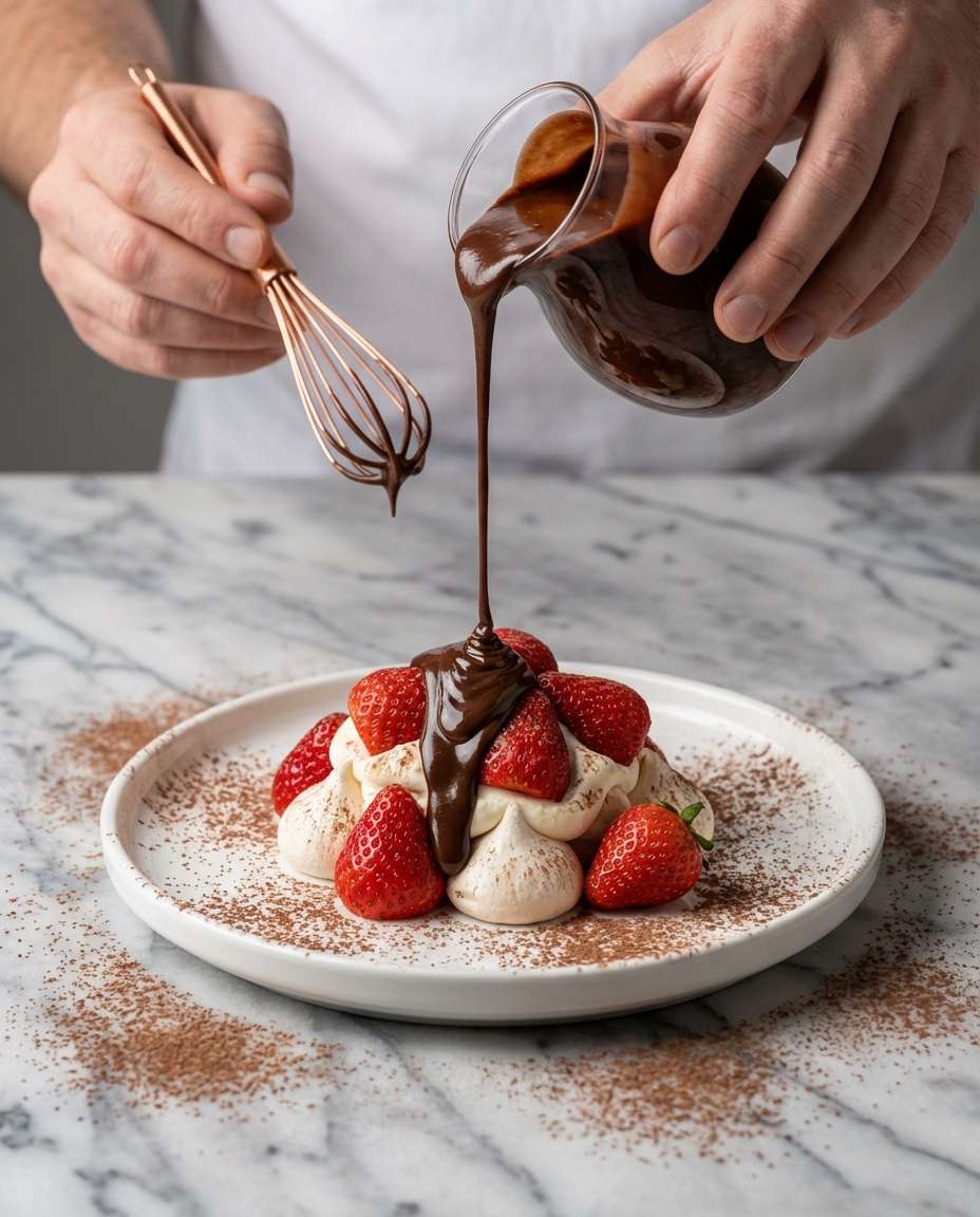 sauce drizzle hands photo