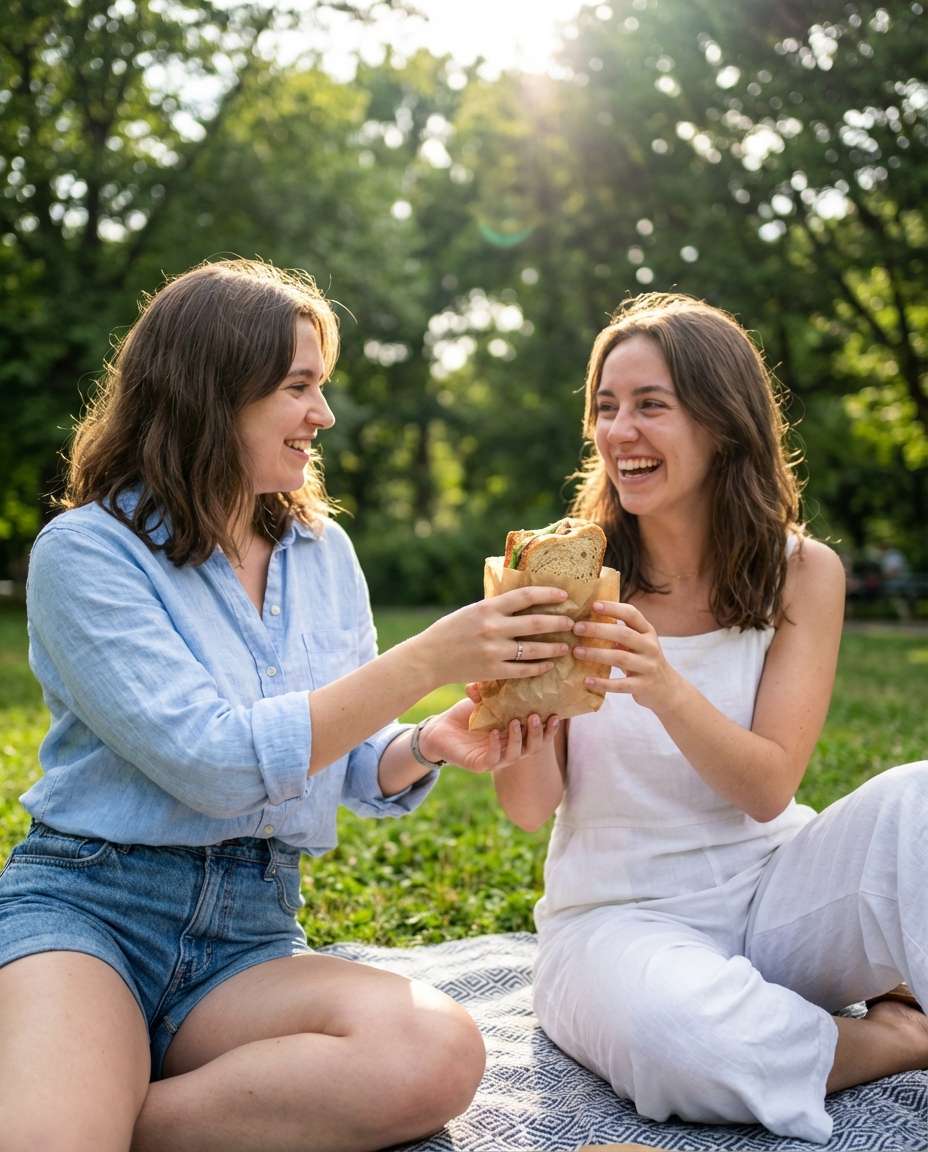 picnic sandwich share photo