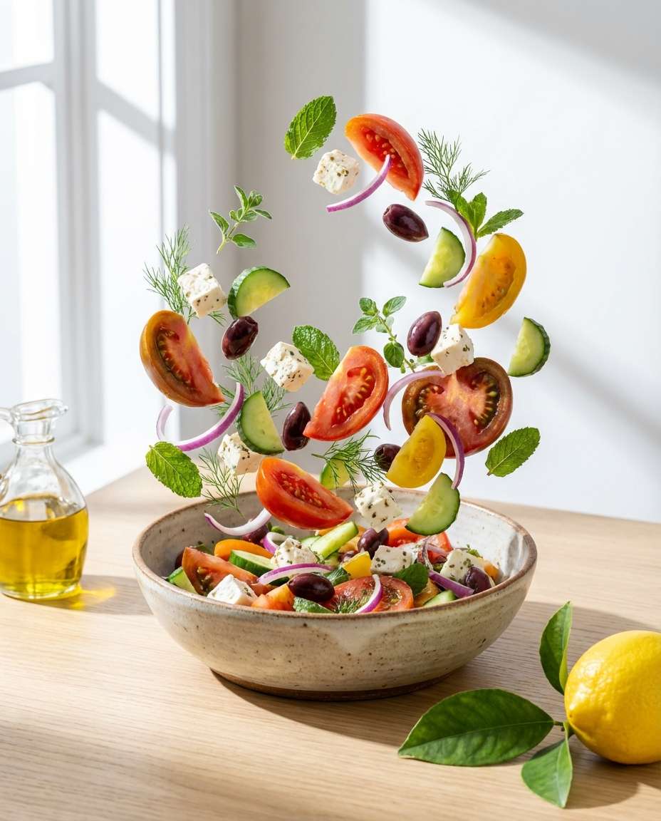 fresh salad motion photo