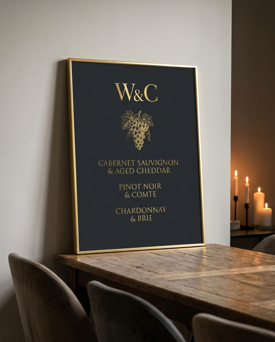 wine and cheese pairing photo