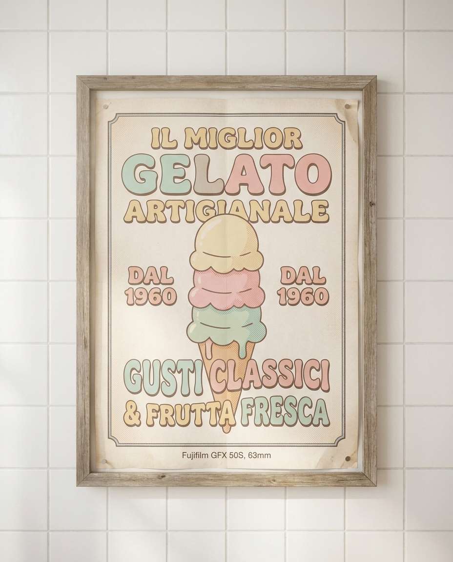 vintage gelato print photo