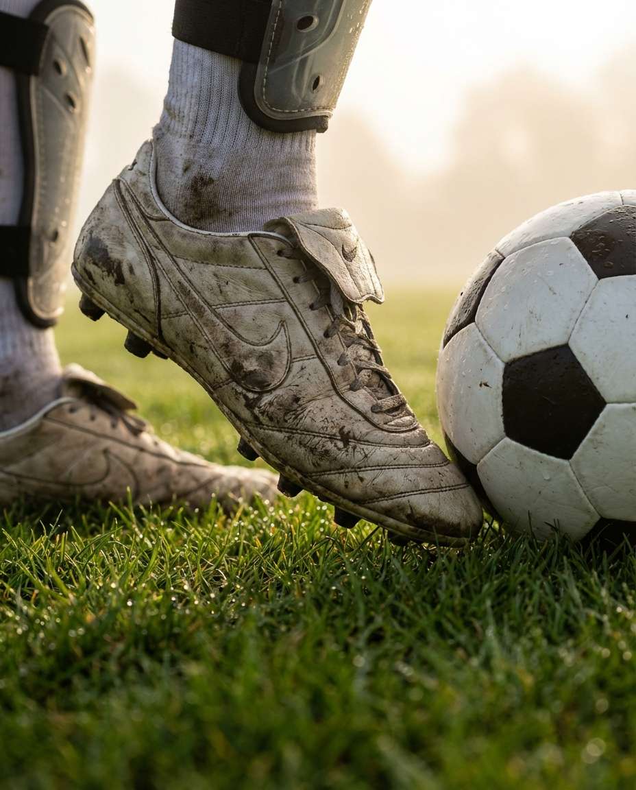 boots on grass detail photo