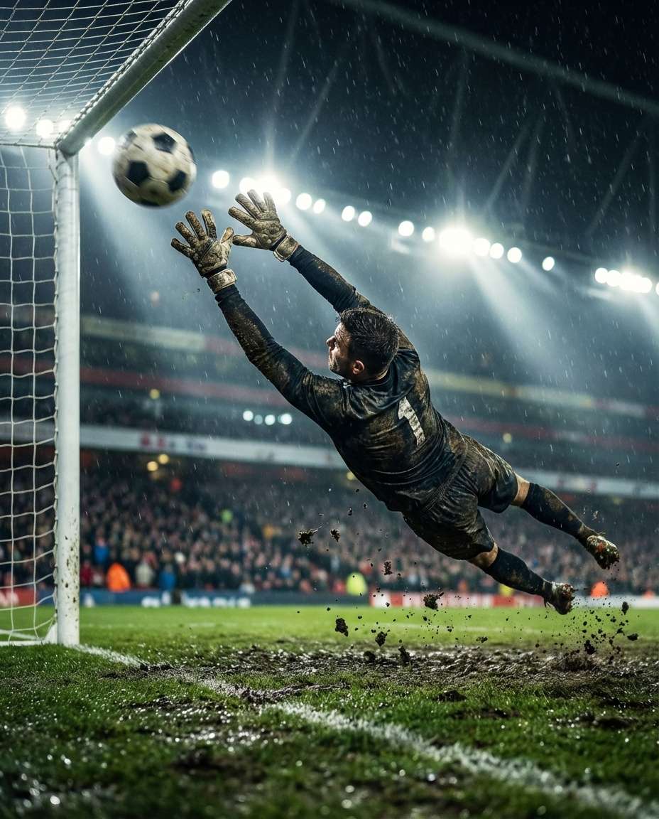 goalkeeper full stretch photo