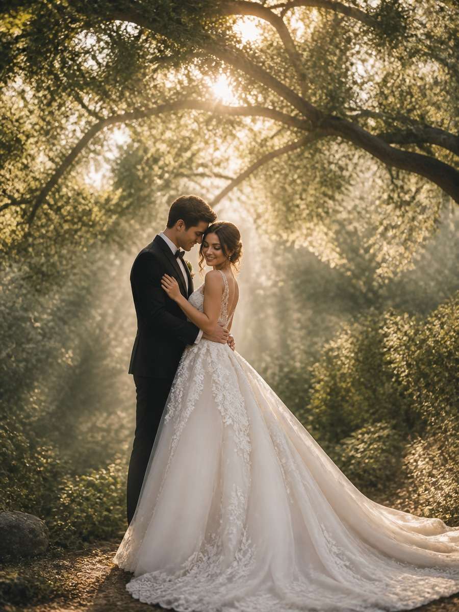 Dreamy Backlit Tree Canopy photo