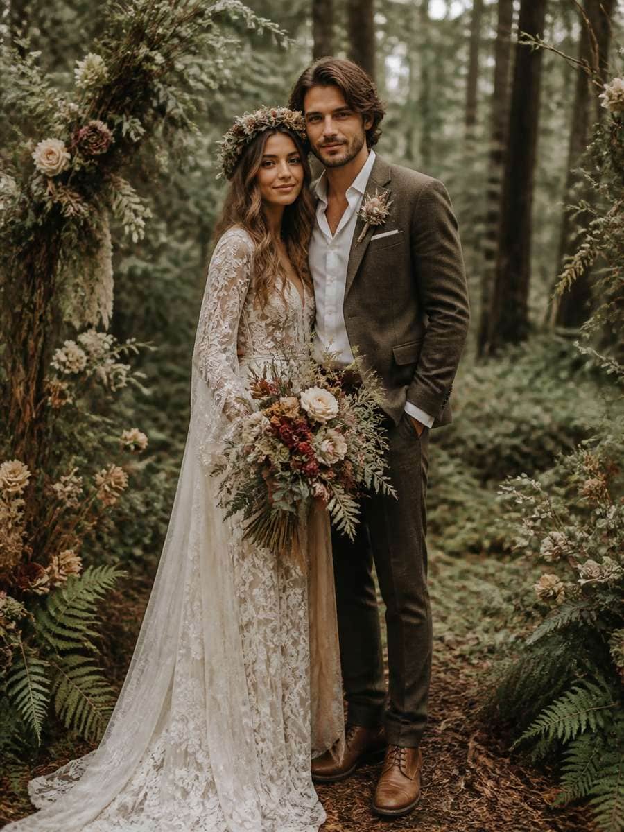 Boho Forest Wedding Style photo