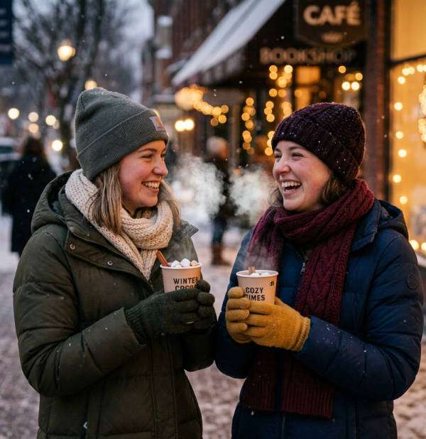 winter street cozy photo