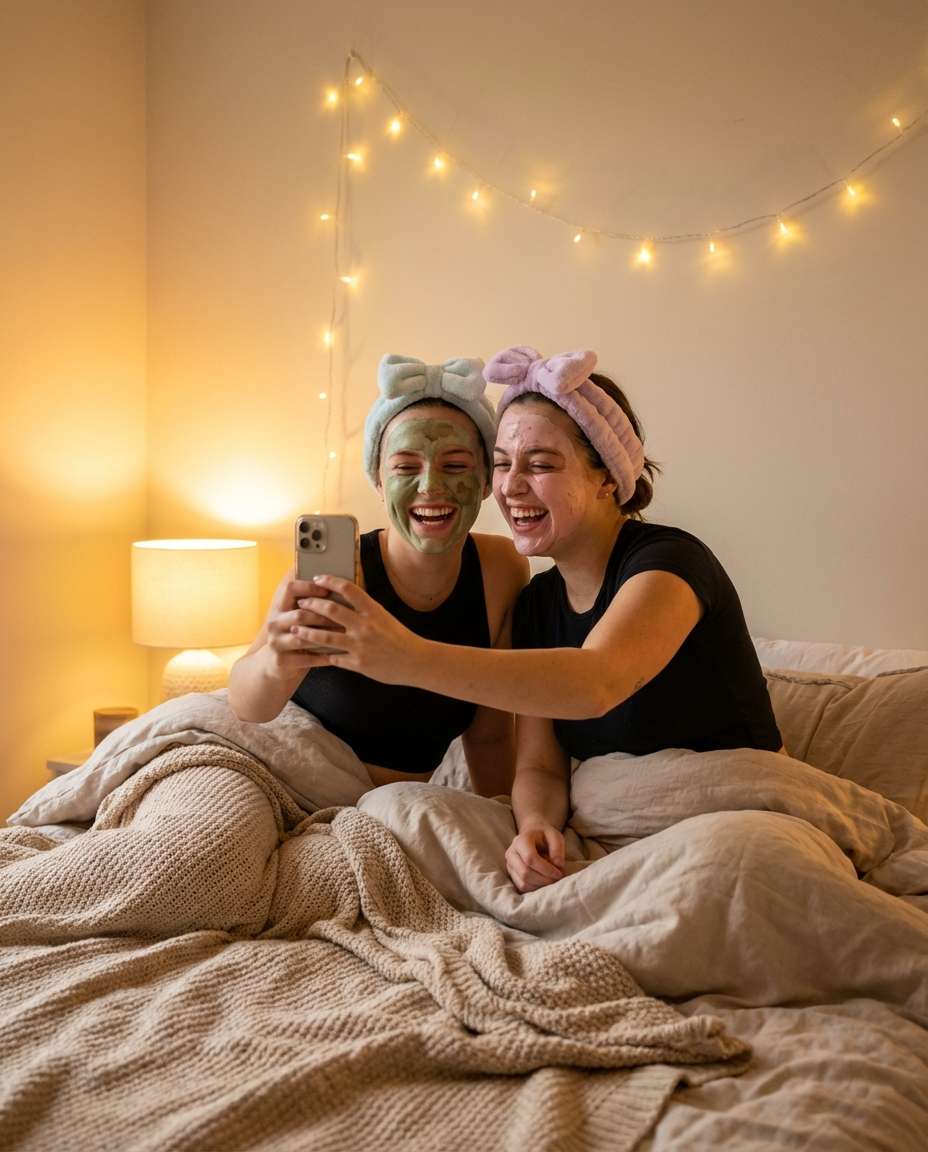 sleepover face masks photo