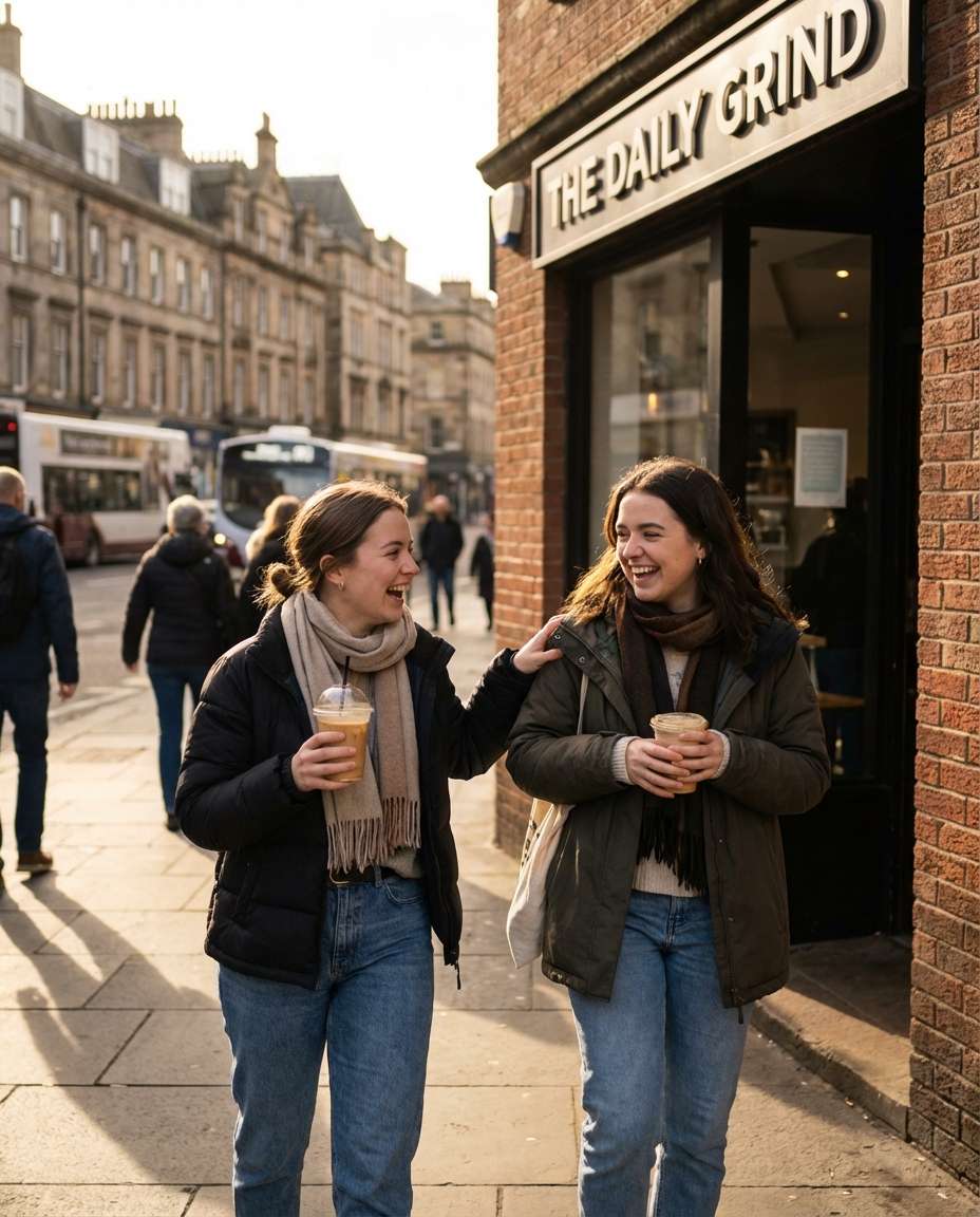 coffee run street shot photo
