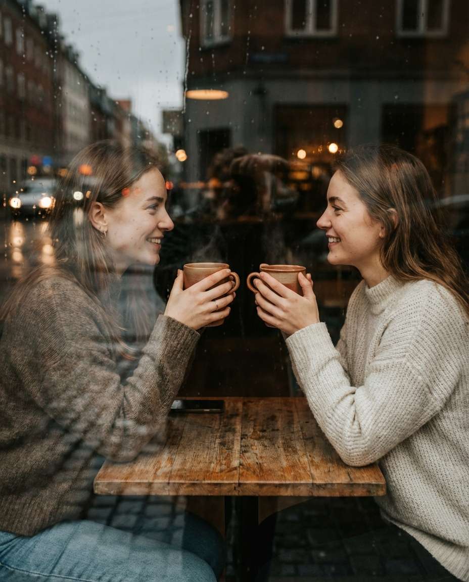 cozy cafe window photo