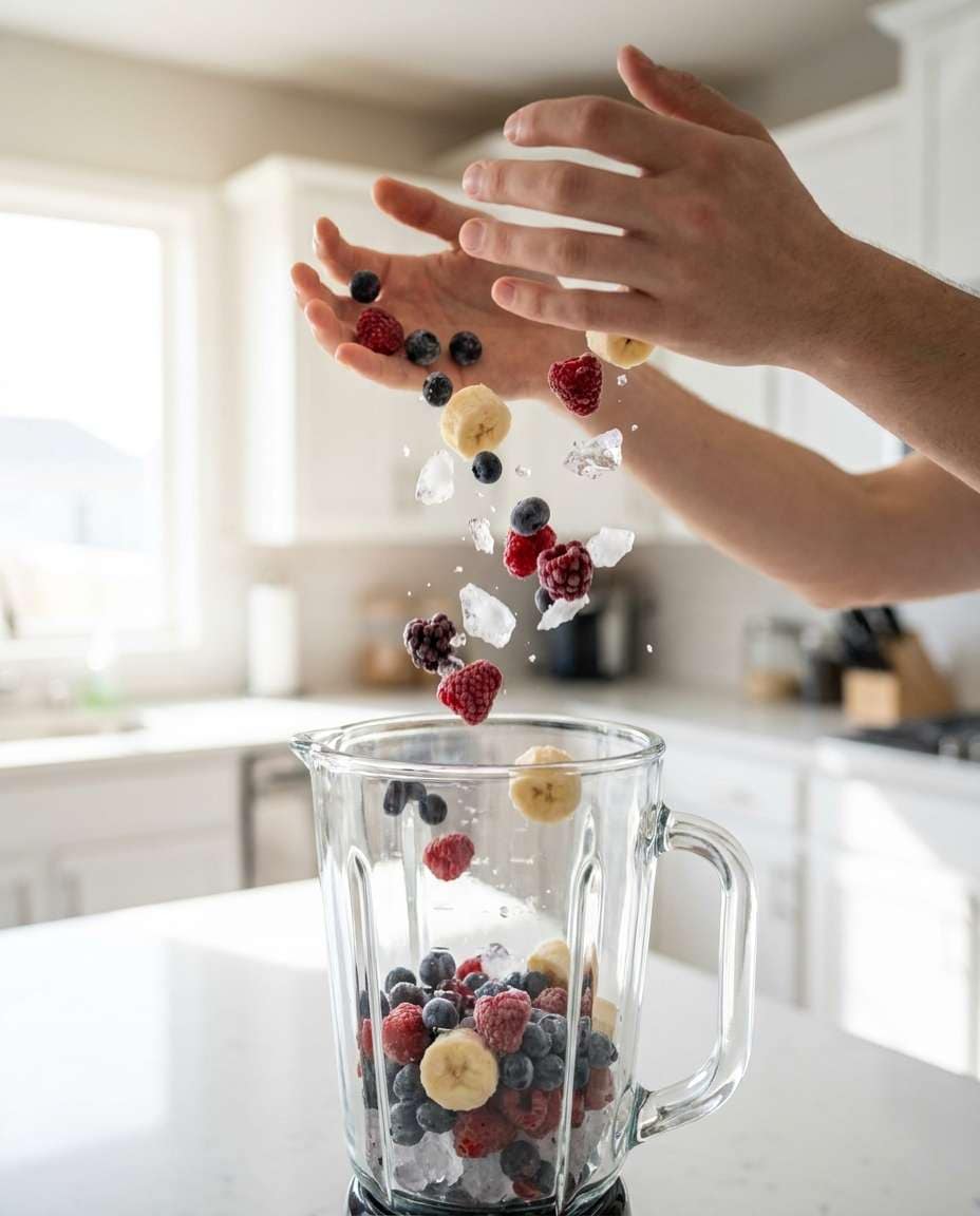 smoothie prep action photo