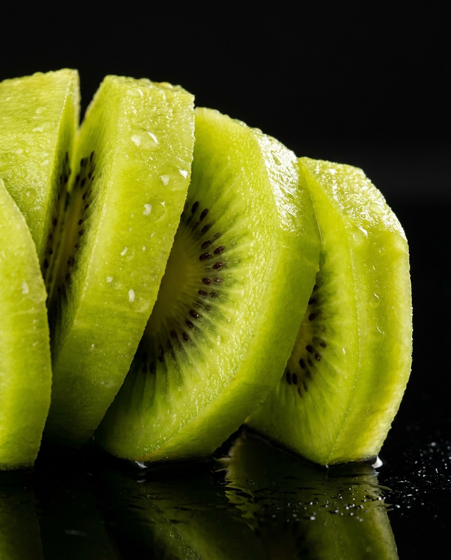 kiwi water droplets photo