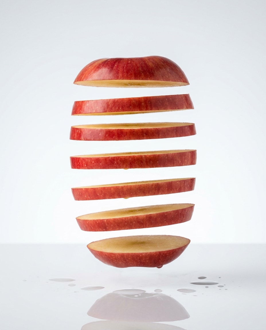 apple slice levitation photo
