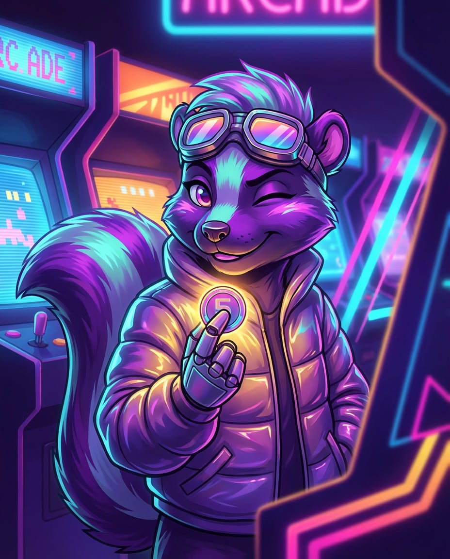 arcade neon glow photo