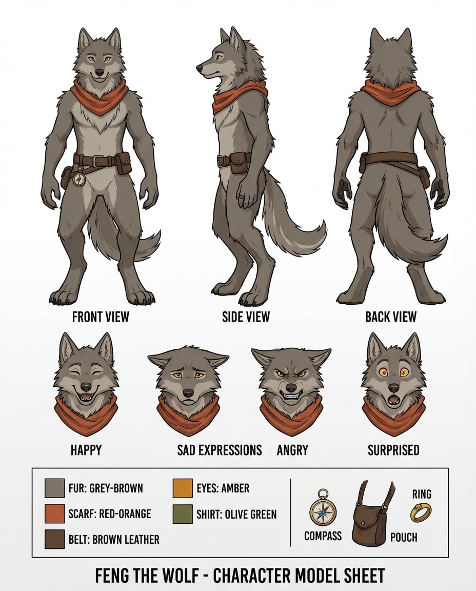 reference sheet layout photo