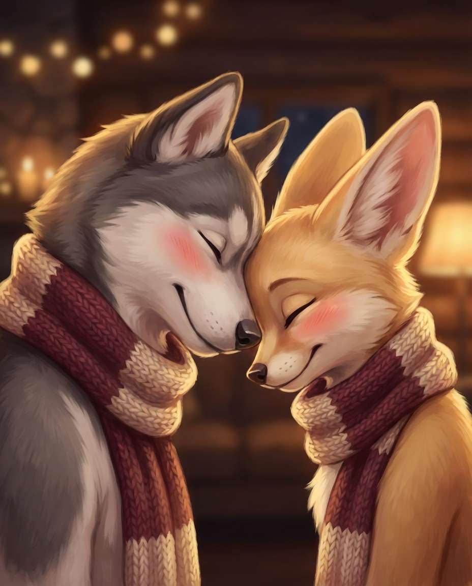 romantic couple portrait photo