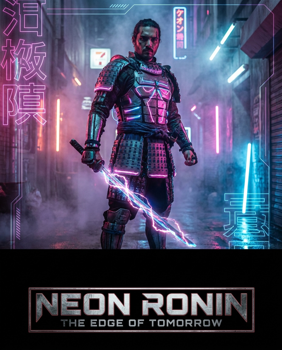cyber samurai glow photo