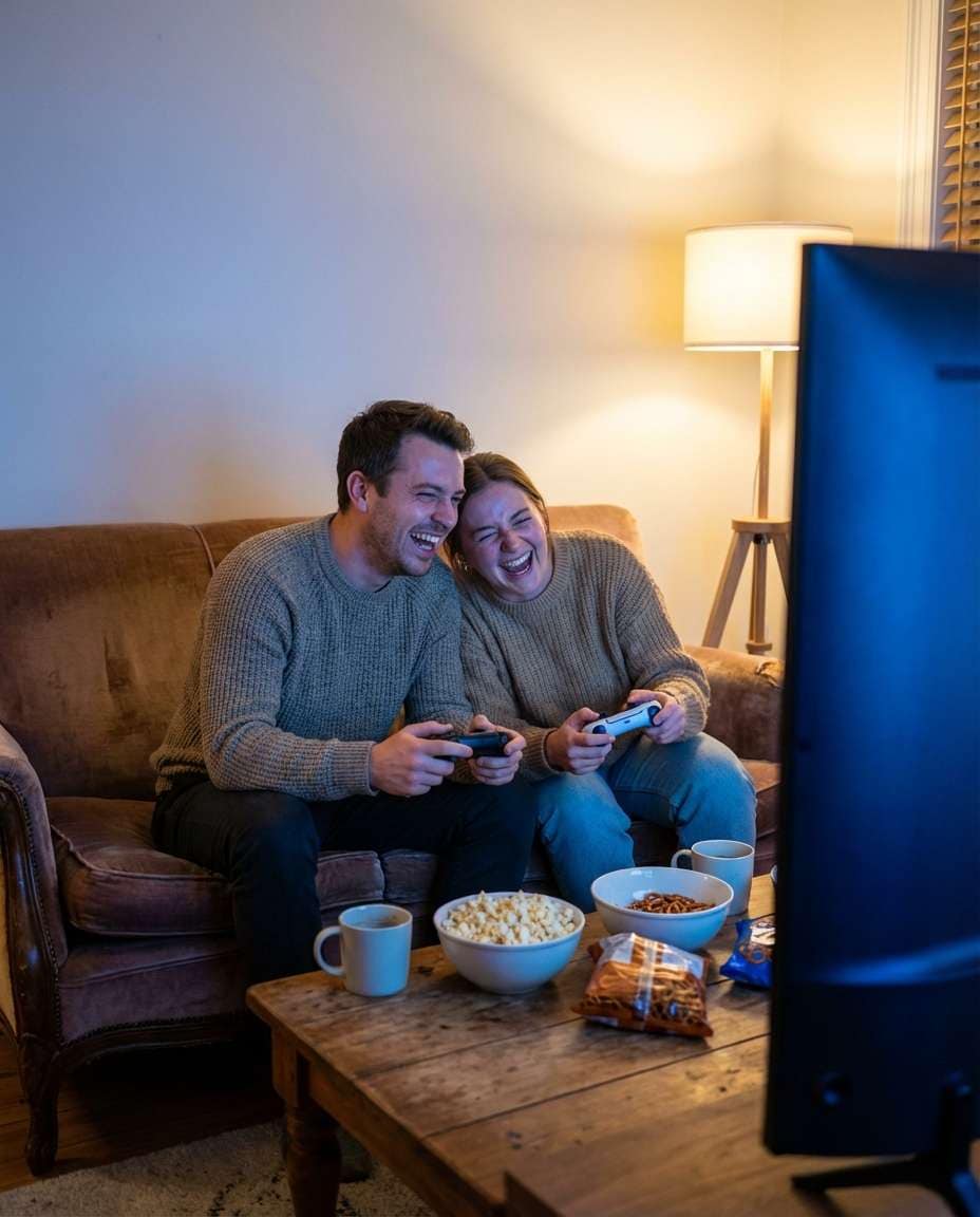 couch coop friends photo