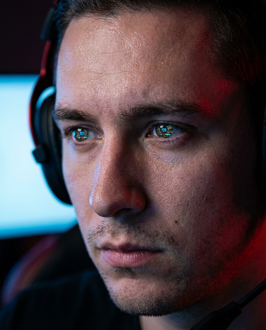 screen reflection eyes photo