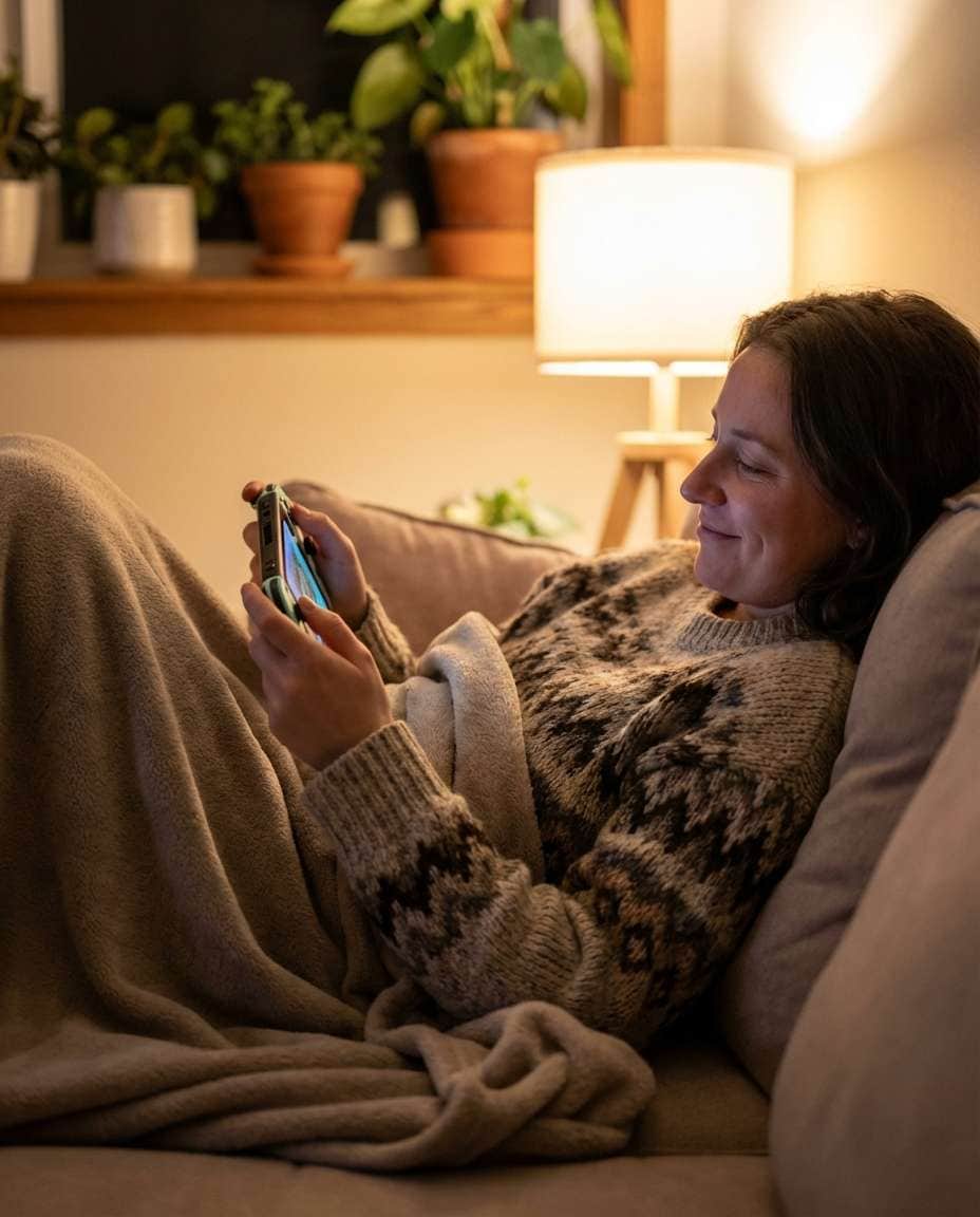 cozy handheld session photo