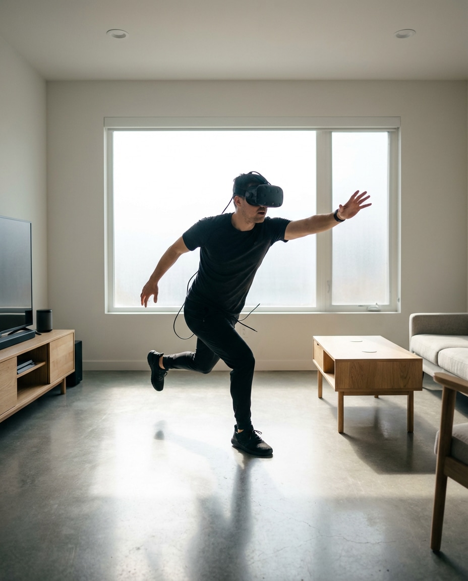 vr headset action photo