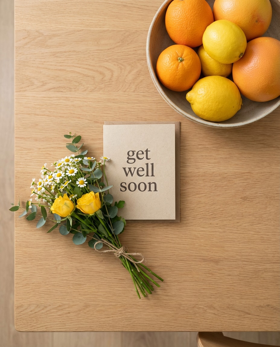 fruit and flowers desk photo