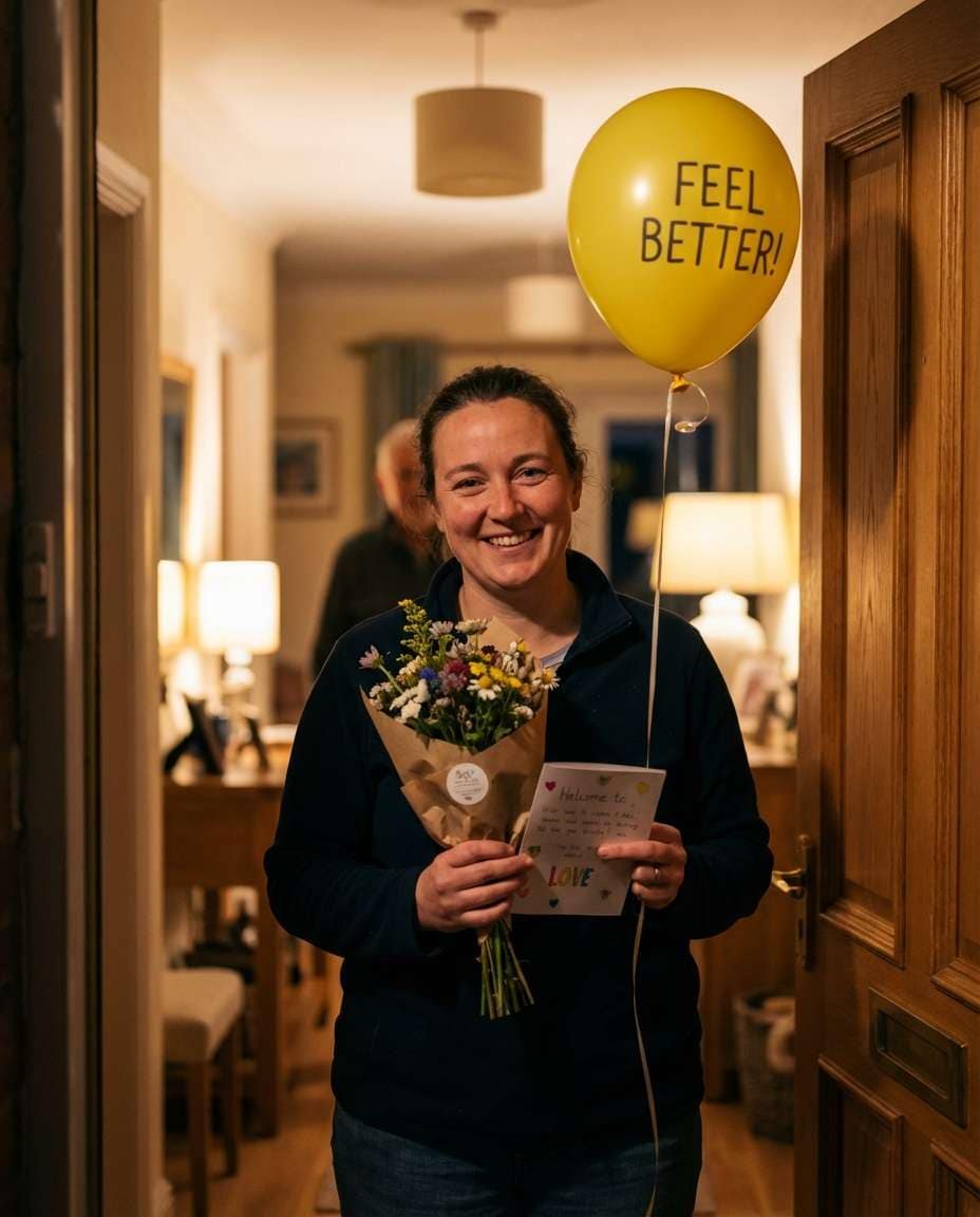 cheerful balloon delivery photo
