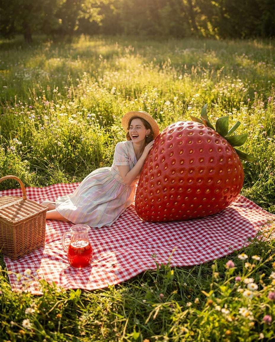 strawberry picnic dream photo